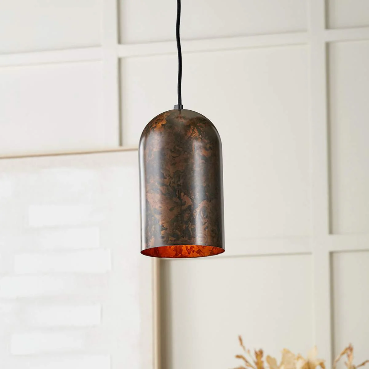 Pacific Lifestyle Mason Copper Effect Tall Domed Metal Pendant - Image 8