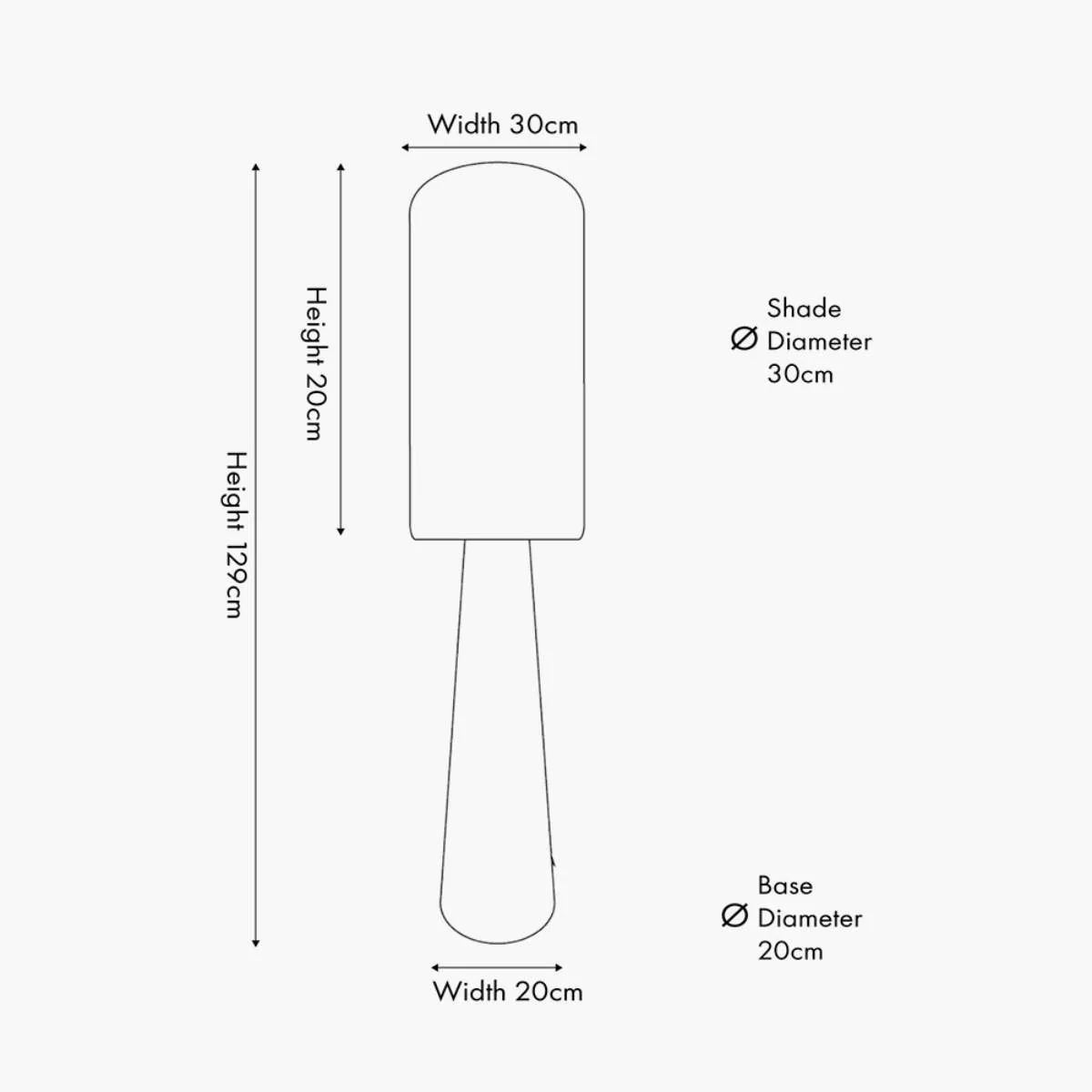 Pacific Lifestyle Mirissa White Slubby Handloom Fabric Floor Lamp - Image 7