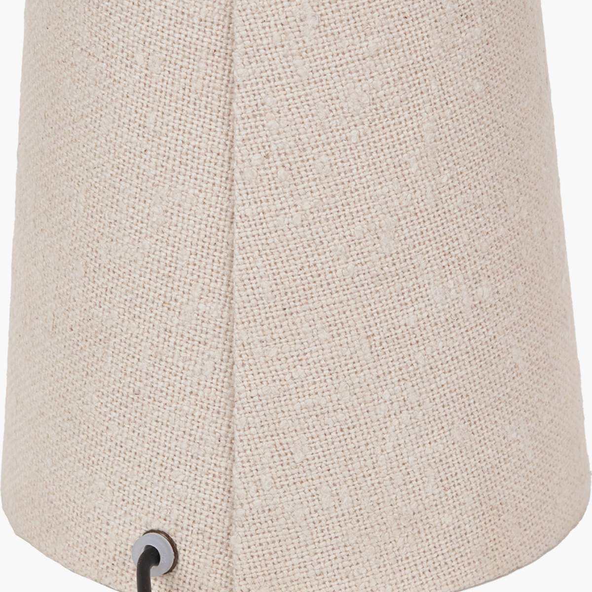 Pacific Lifestyle Mirissa White Slubby Handloom Fabric Table Lamp - Image 4