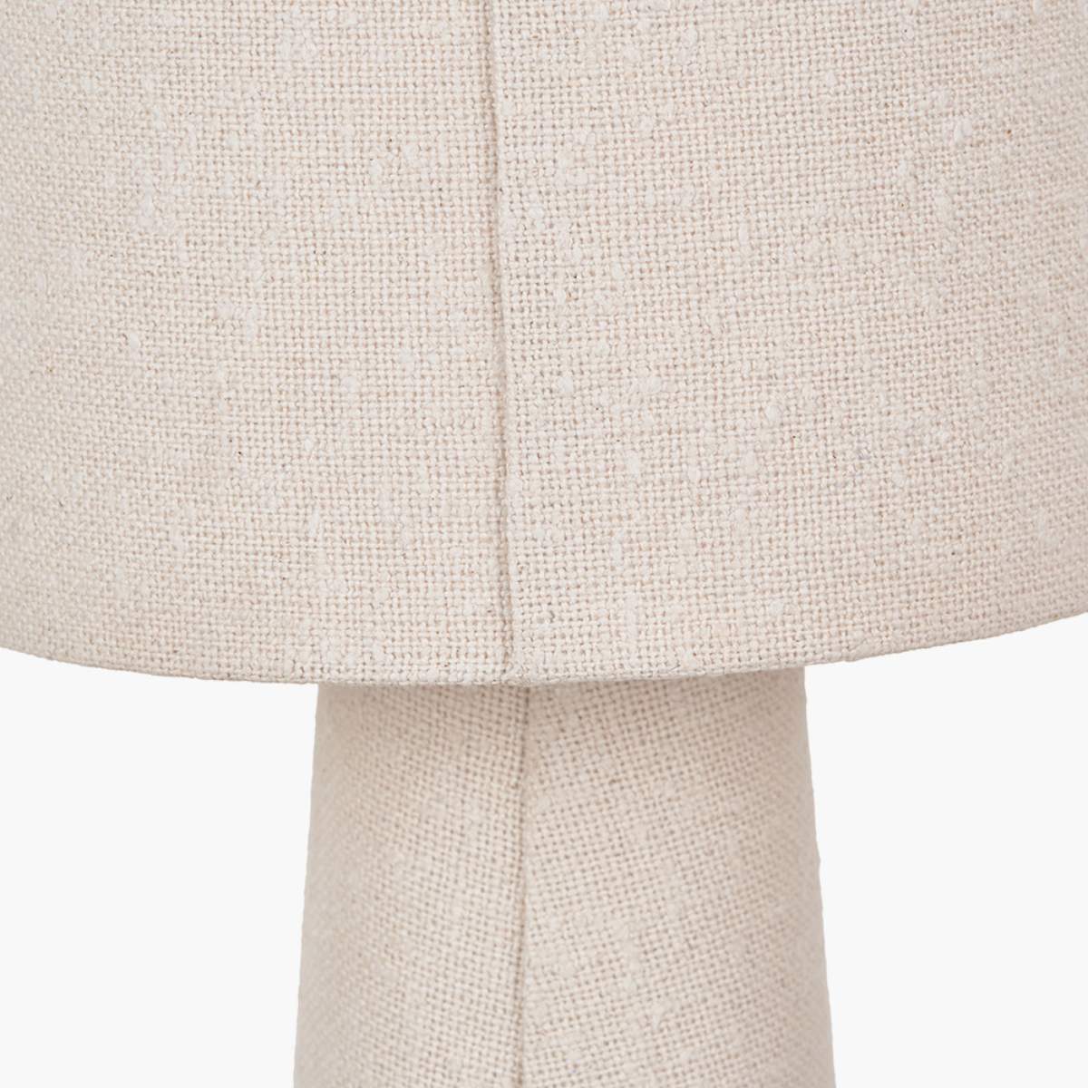 Pacific Lifestyle Mirissa White Slubby Handloom Fabric Table Lamp - Image 5