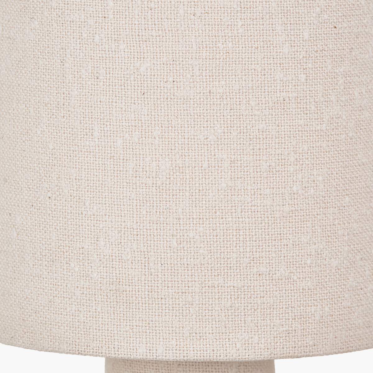 Pacific Lifestyle Mirissa White Slubby Handloom Fabric Table Lamp - Image 6