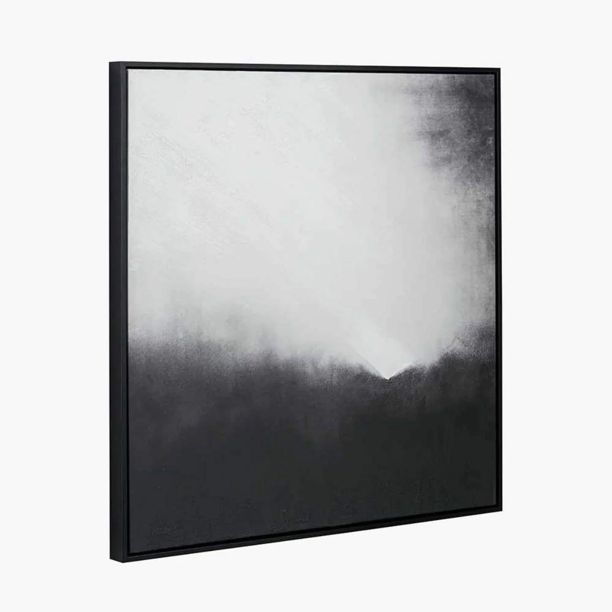 Pacific Lifestyle Monochrome Abstract Square Canvas with Black Frame - Image 2