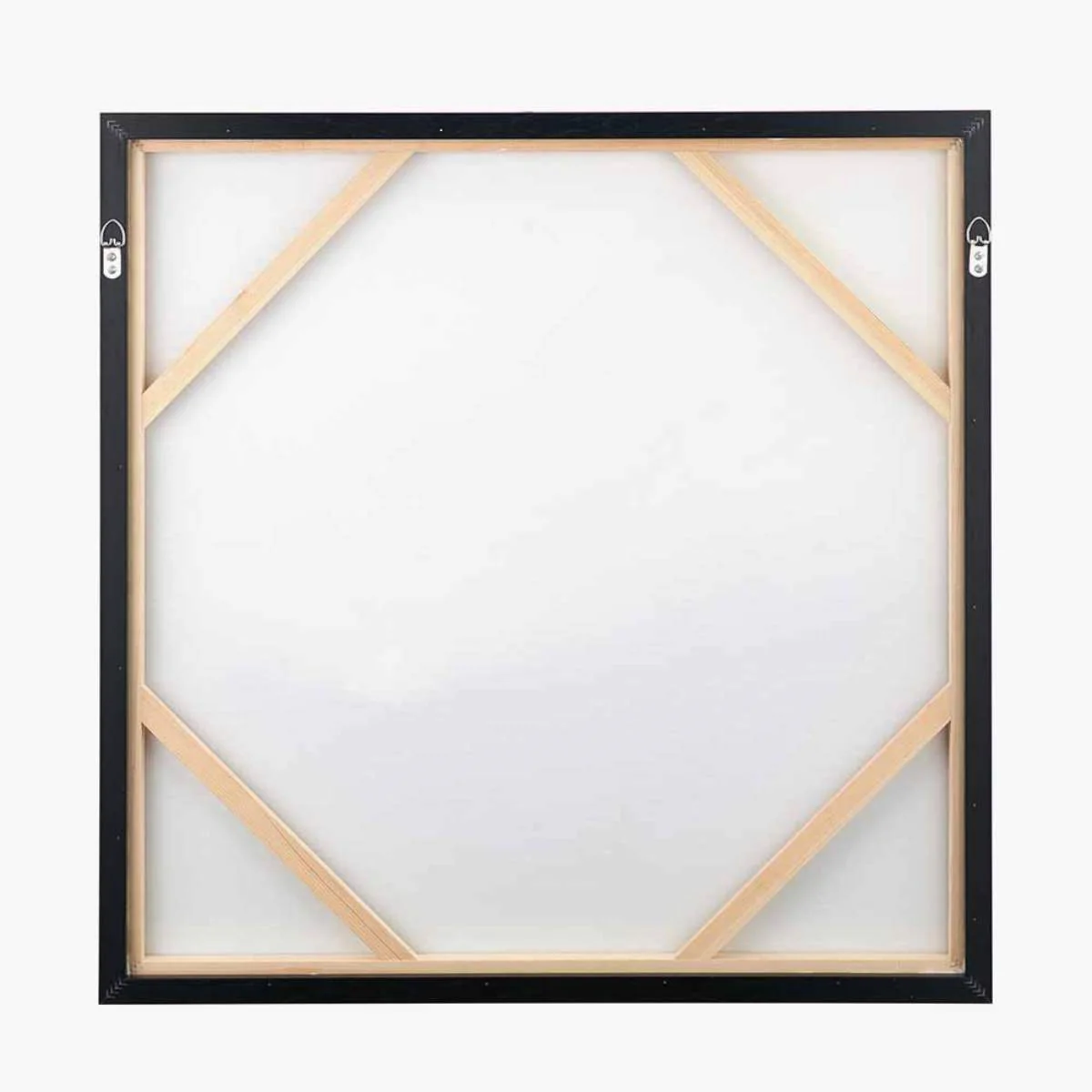 Pacific Lifestyle Monochrome Abstract Square Canvas with Black Frame - Image 3