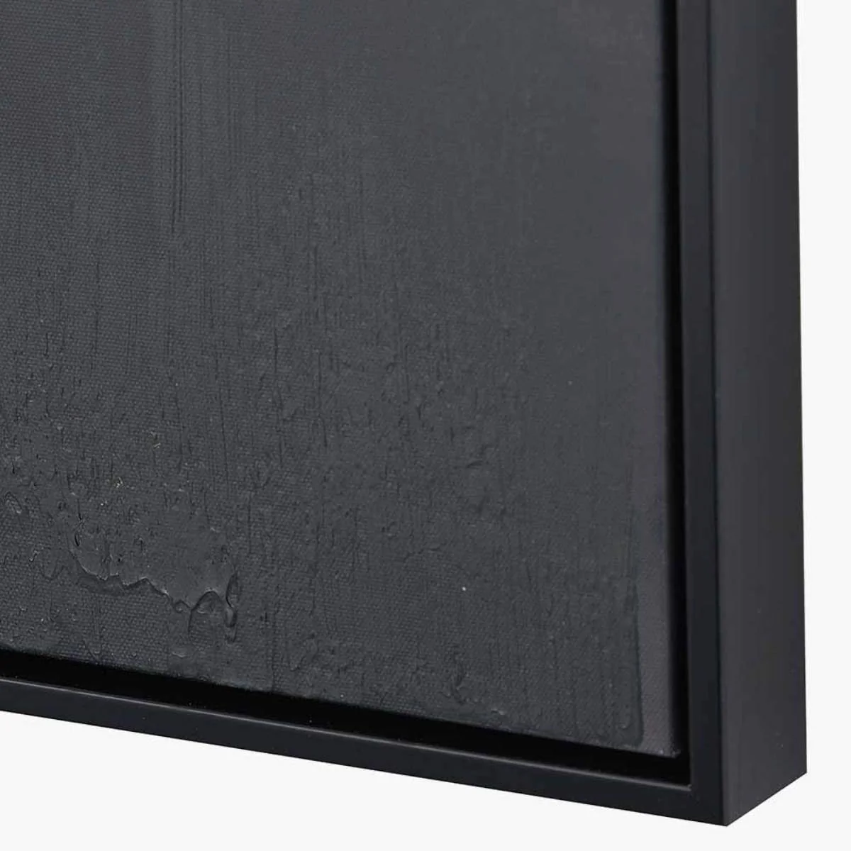 Pacific Lifestyle Monochrome Abstract Square Canvas with Black Frame - Image 5