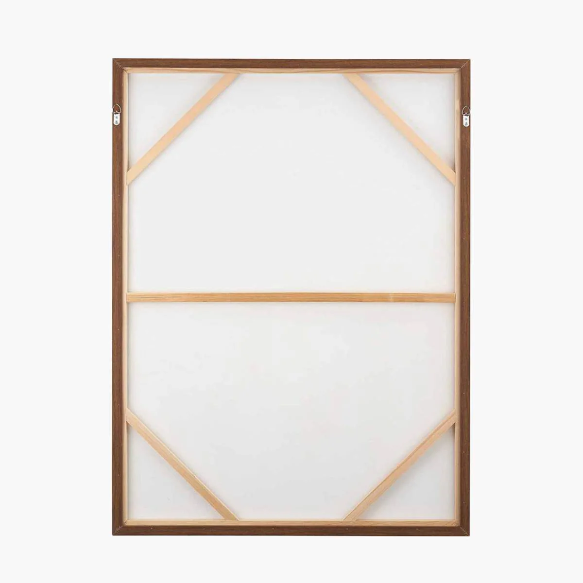 Pacific Lifestyle Natural and White Abstract Canvas with Natural Frame Large - Image 3