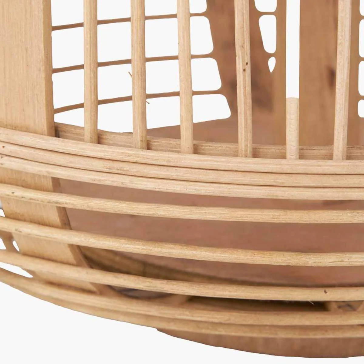 Pacific Lifestyle Natural Bamboo and Glass Lantern - Image 13