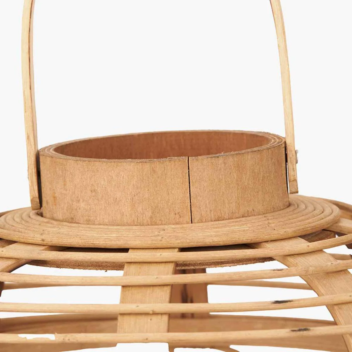 Pacific Lifestyle Natural Bamboo and Glass Lantern - Image 4