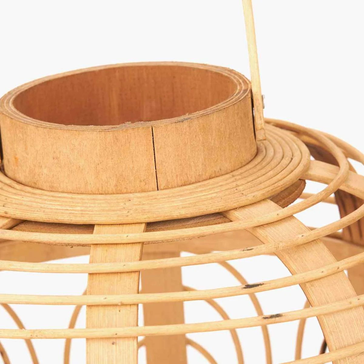 Pacific Lifestyle Natural Bamboo and Glass Lantern - Image 5
