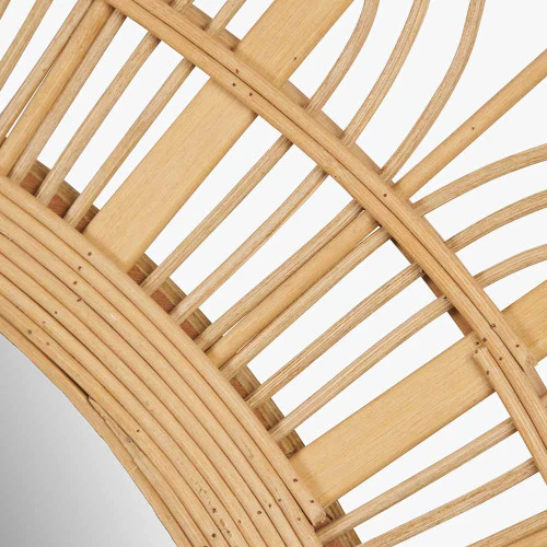 Pacific Lifestyle Natural Bamboo Frame Round Wall Mirror - Image 6