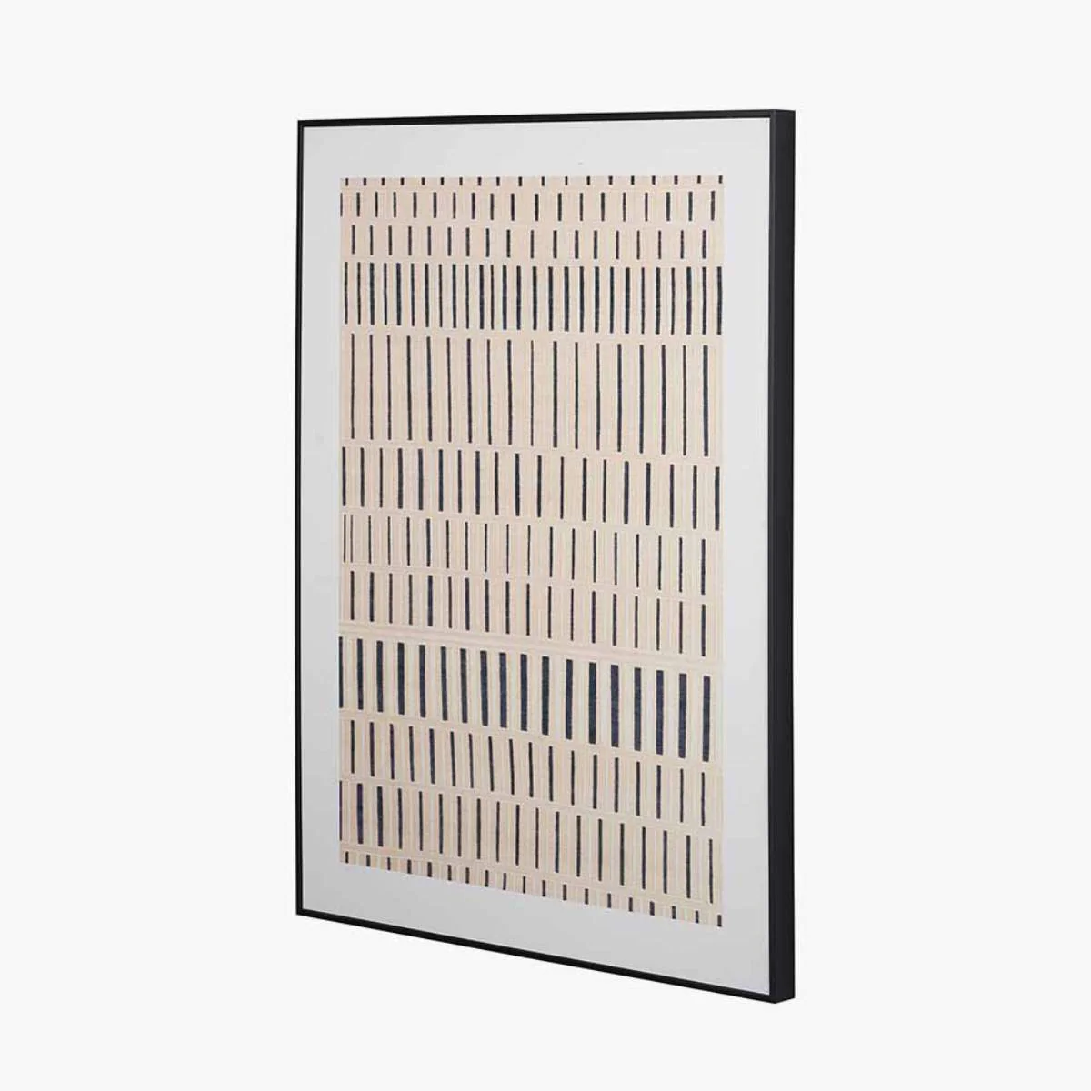 Pacific Lifestyle Natural Canvas with Black Stripe Pattern and Frame - Image 2
