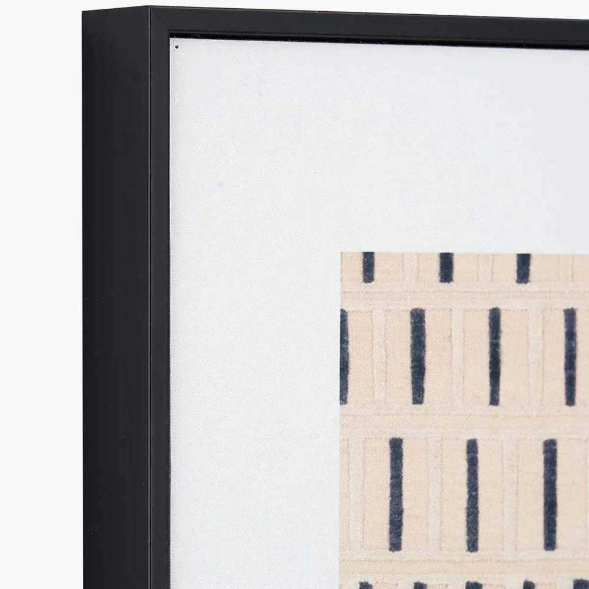 Pacific Lifestyle Natural Canvas with Black Stripe Pattern and Frame - Image 4