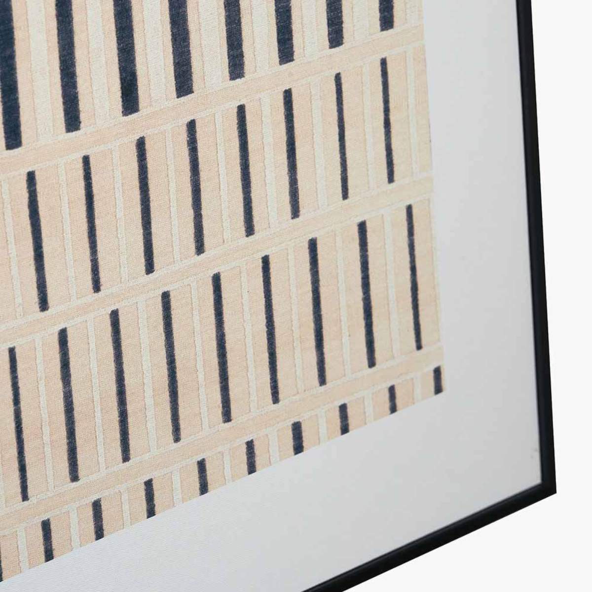 Pacific Lifestyle Natural Canvas with Black Stripe Pattern and Frame - Image 6