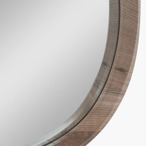 Pacific Lifestyle Natural Wood Veneer Curved Wall Mirror - Image 4