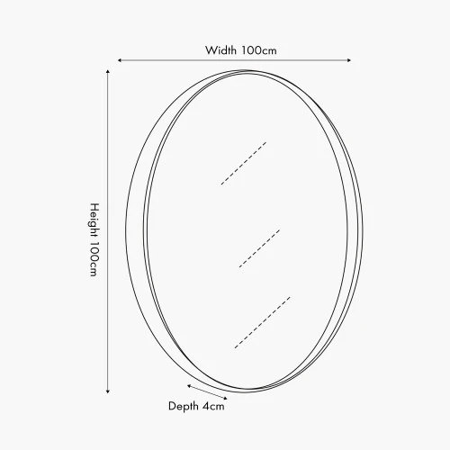 Pacific Lifestyle Natural Wood Veneer Slim Frame Round Mirror Large - Image 9