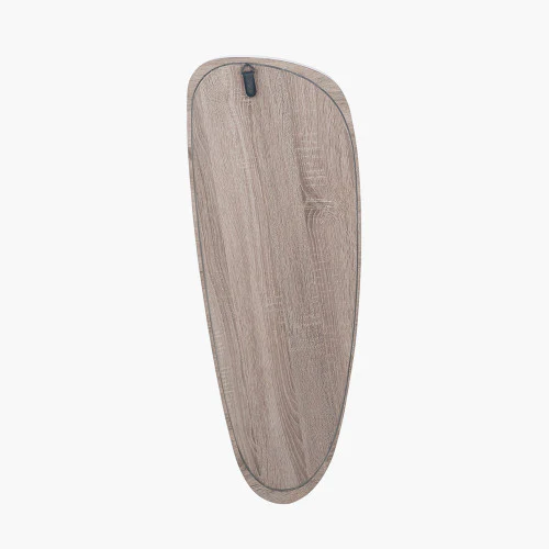 Pacific Lifestyle Natural Wood Veneer Teardrop Shaped Wall Mirror - Image 3