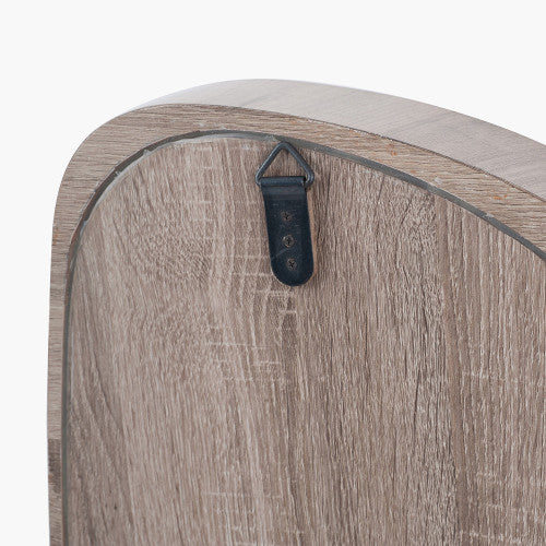 Pacific Lifestyle Natural Wood Veneer Teardrop Shaped Wall Mirror - Image 4