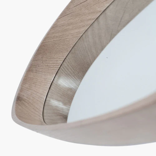 Pacific Lifestyle Natural Wood Veneer Teardrop Shaped Wall Mirror - Image 7