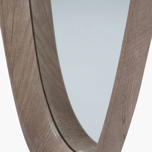 Pacific Lifestyle Natural Wood Veneer Teardrop Shaped Wall Mirror - Image 8