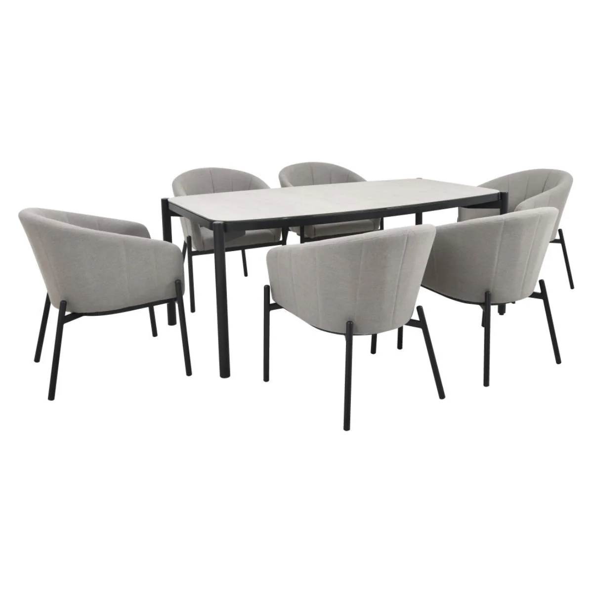Pacific Lifestyle Nevada Putty Outdoor 6 Seater Dining Set