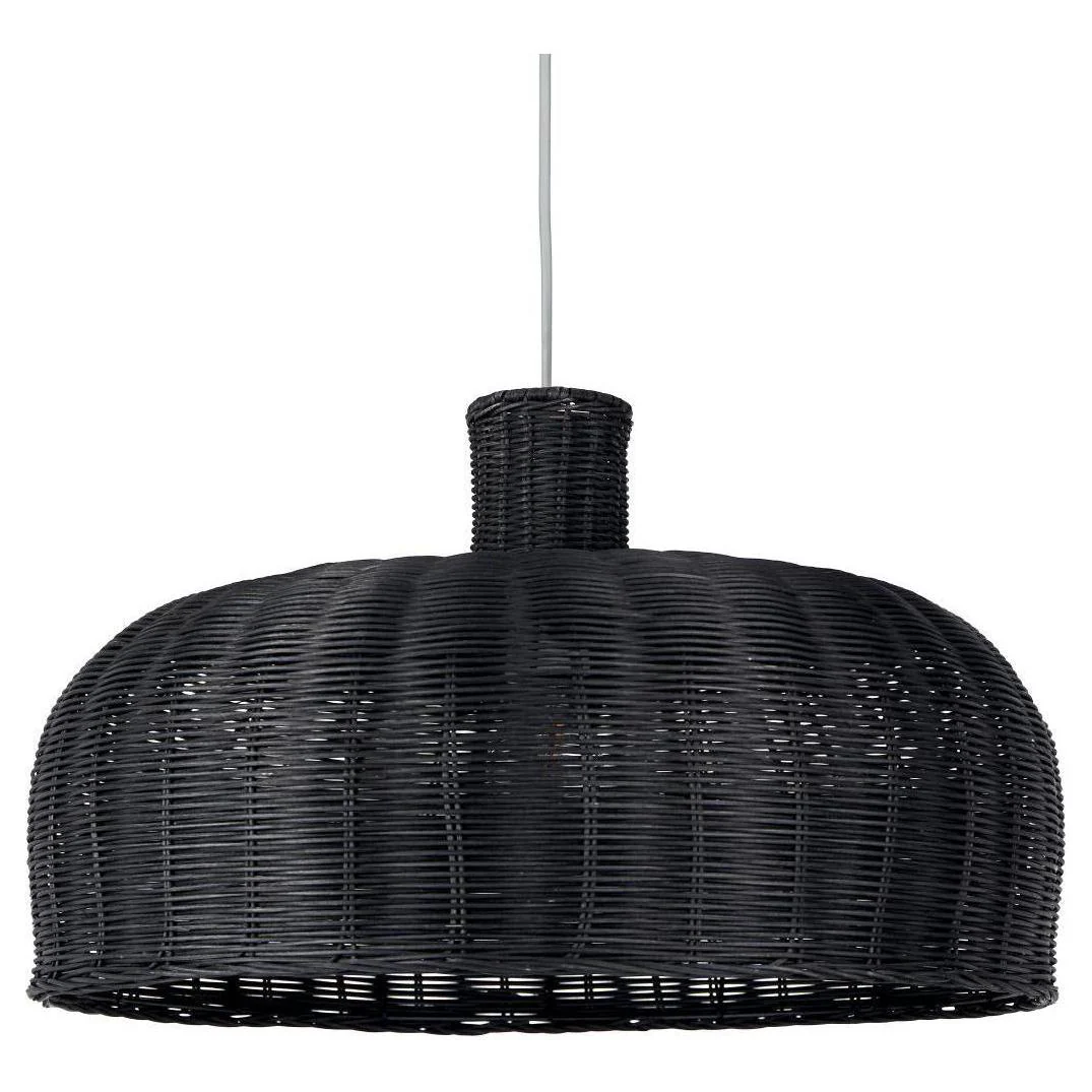Pacific Lifestyle Nils Black Rattan Dome Pendant