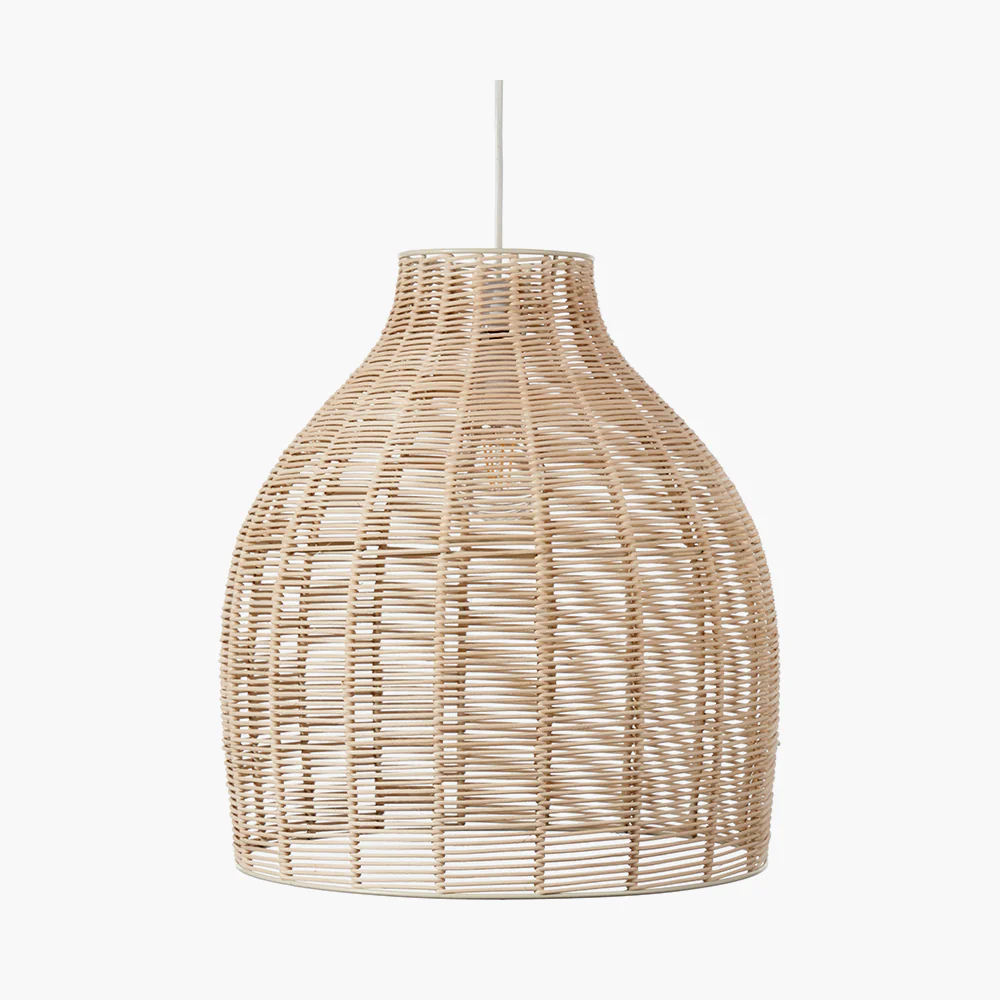Pacific Lifestyle Nils Natural Rattan Cloche Pendant - Image 2