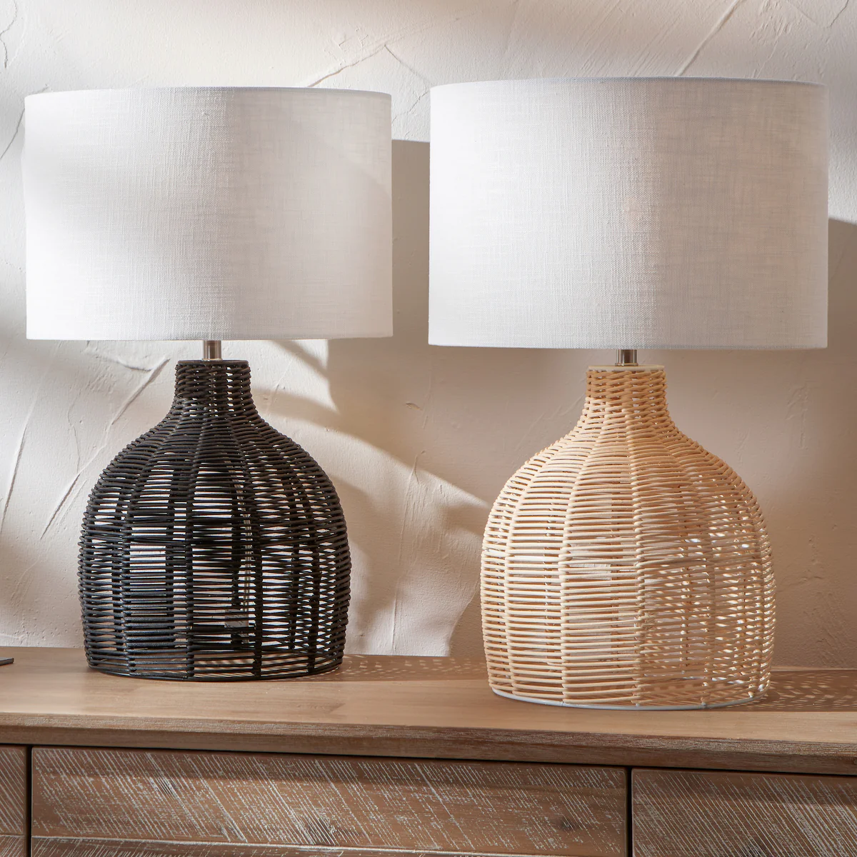 Pacific Lifestyle Nils Natural Rattan Cloche Table Lamp - Image 7