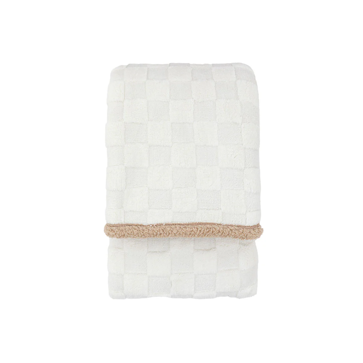 Gallery Direct Oakley Checked Sherpa Throw