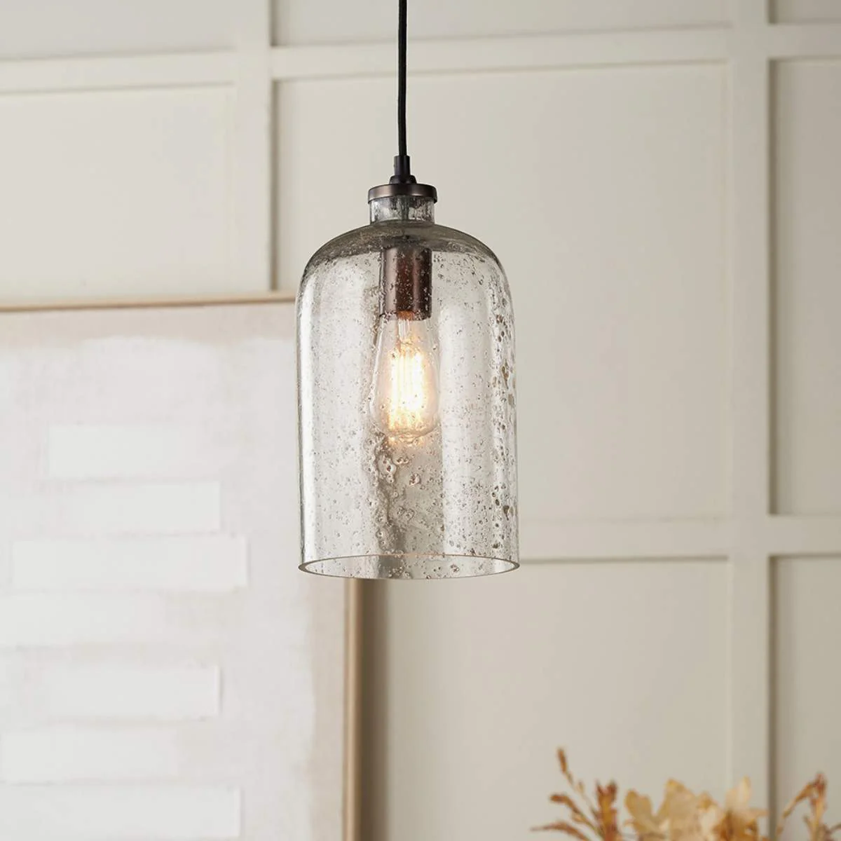 Pacific Lifestyle Ophelia Grey Bubble Glass Pendant - Image 6