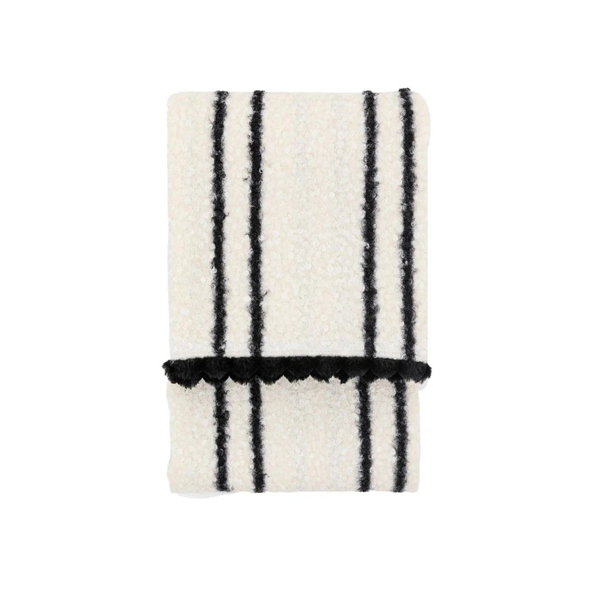 Gallery Direct Ophelia Scalloped Throw Cream & Black