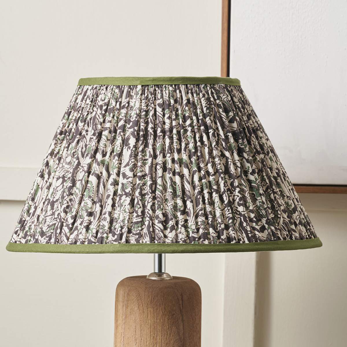 Pacific Lifestyle Ornella Green Floral Design Mushroom Pleat Empire Lamp Shade - Image 17