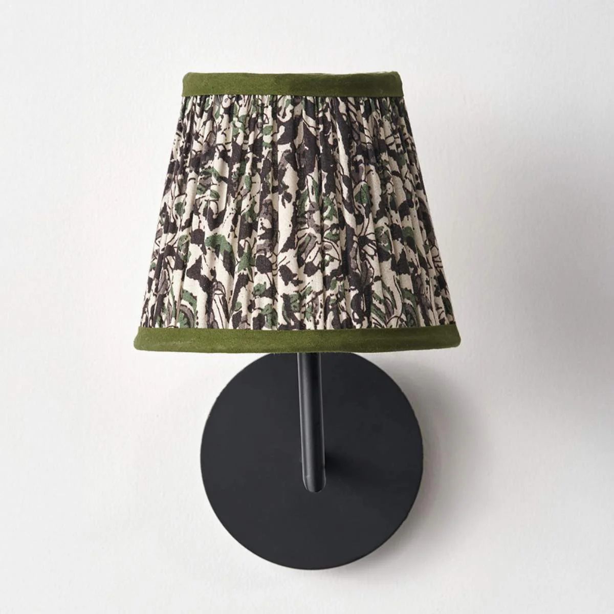 Pacific Lifestyle Ornella Green Floral Design Mushroom Pleat Empire Lamp Shade - Image 5
