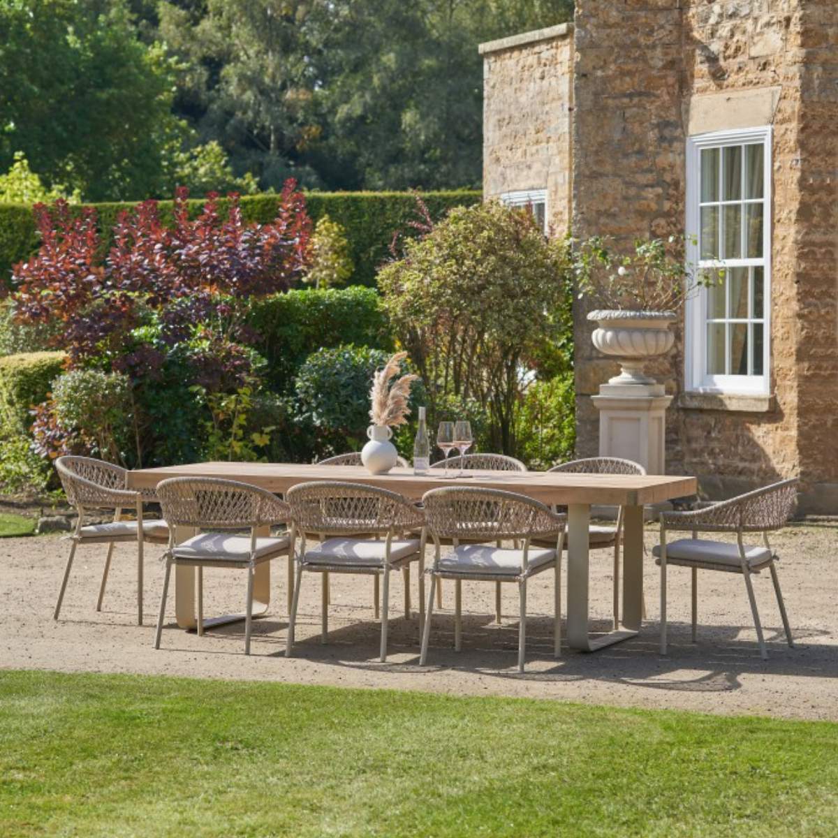 Pacific Lifestyle Osaka Latte Outdoor 8 Seater Dining Set - Image 25