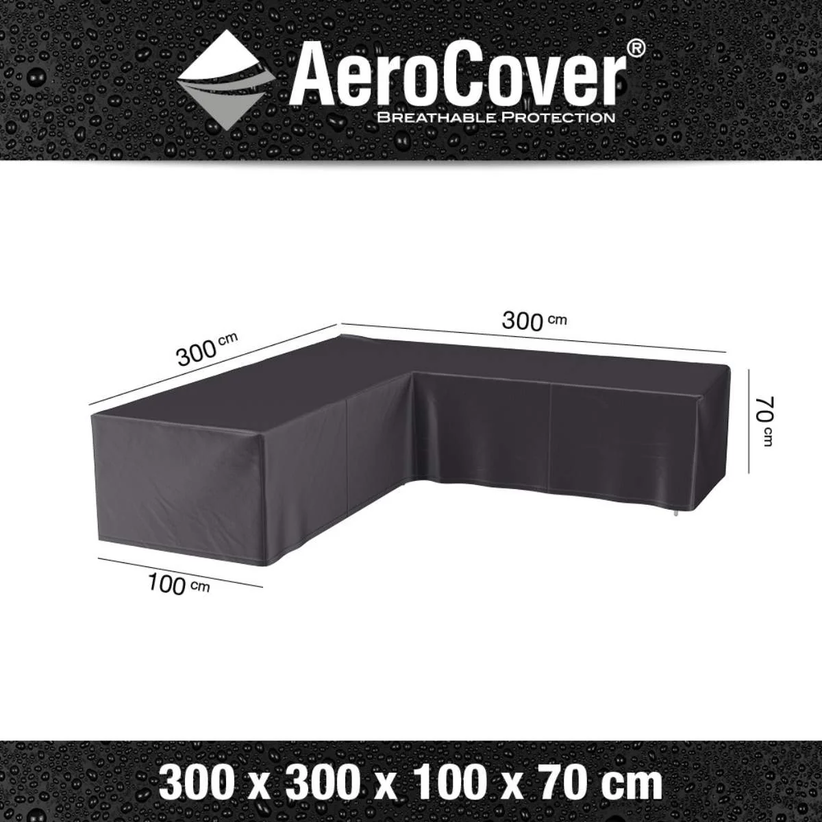 Pacific Lifestyle Outdoor Seating Set Aerocover L-Shape 300 x 300 x 100 x 70 - Image 2