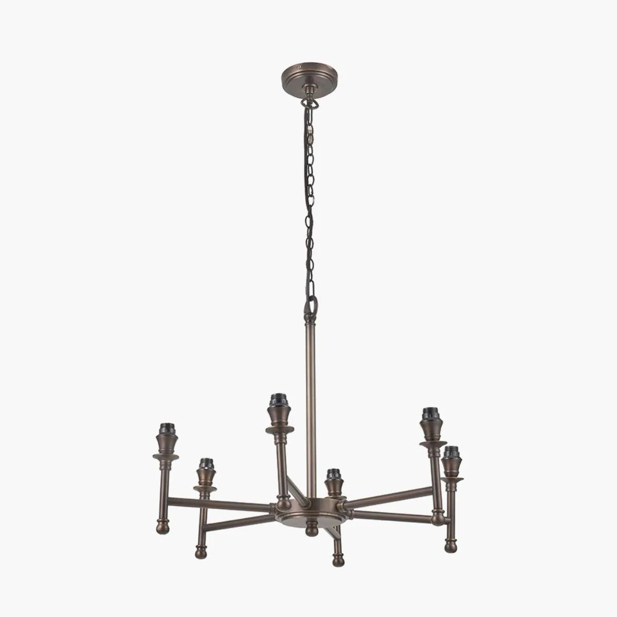 Pacific Lifestyle Piero Antique Bronze Metal 6 Arm Pendant - Image 3