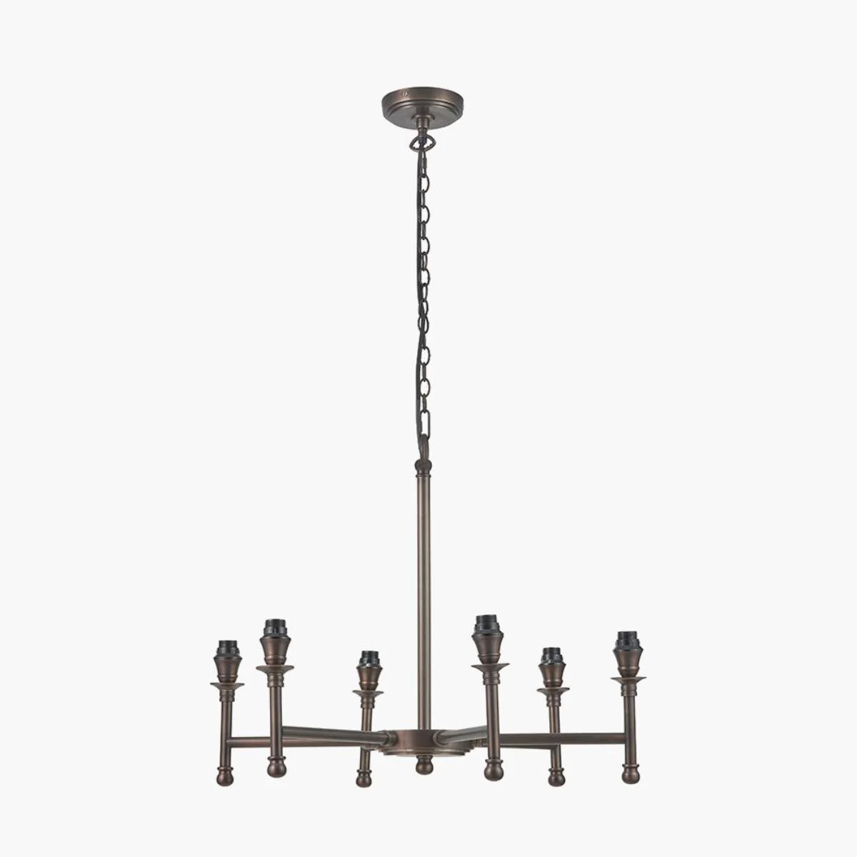 Pacific Lifestyle Piero Antique Bronze Metal 6 Arm Pendant - Image 4
