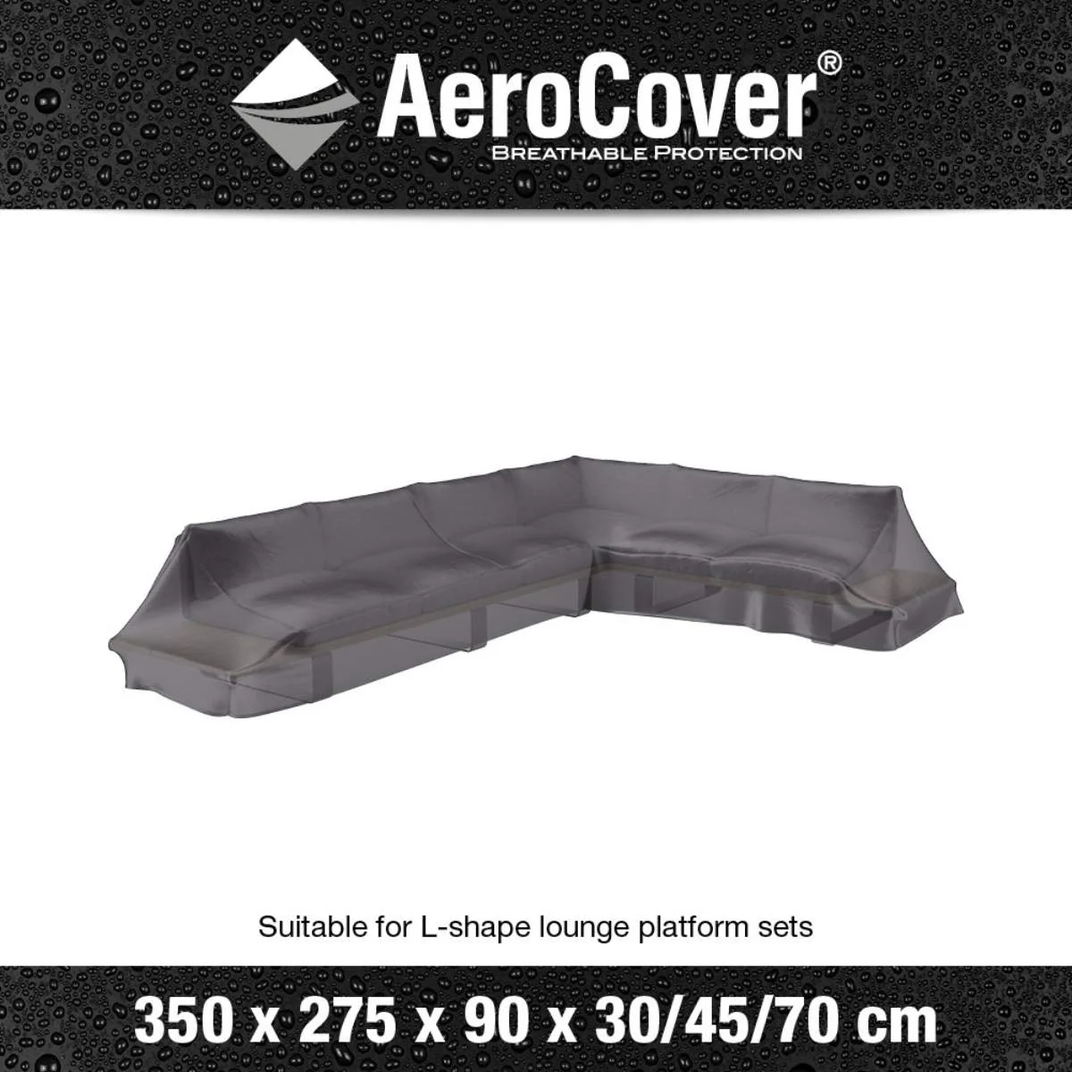 Pacific Lifestyle Platform Aerocover Left Hand 350x275x90xH30/45/70cm high