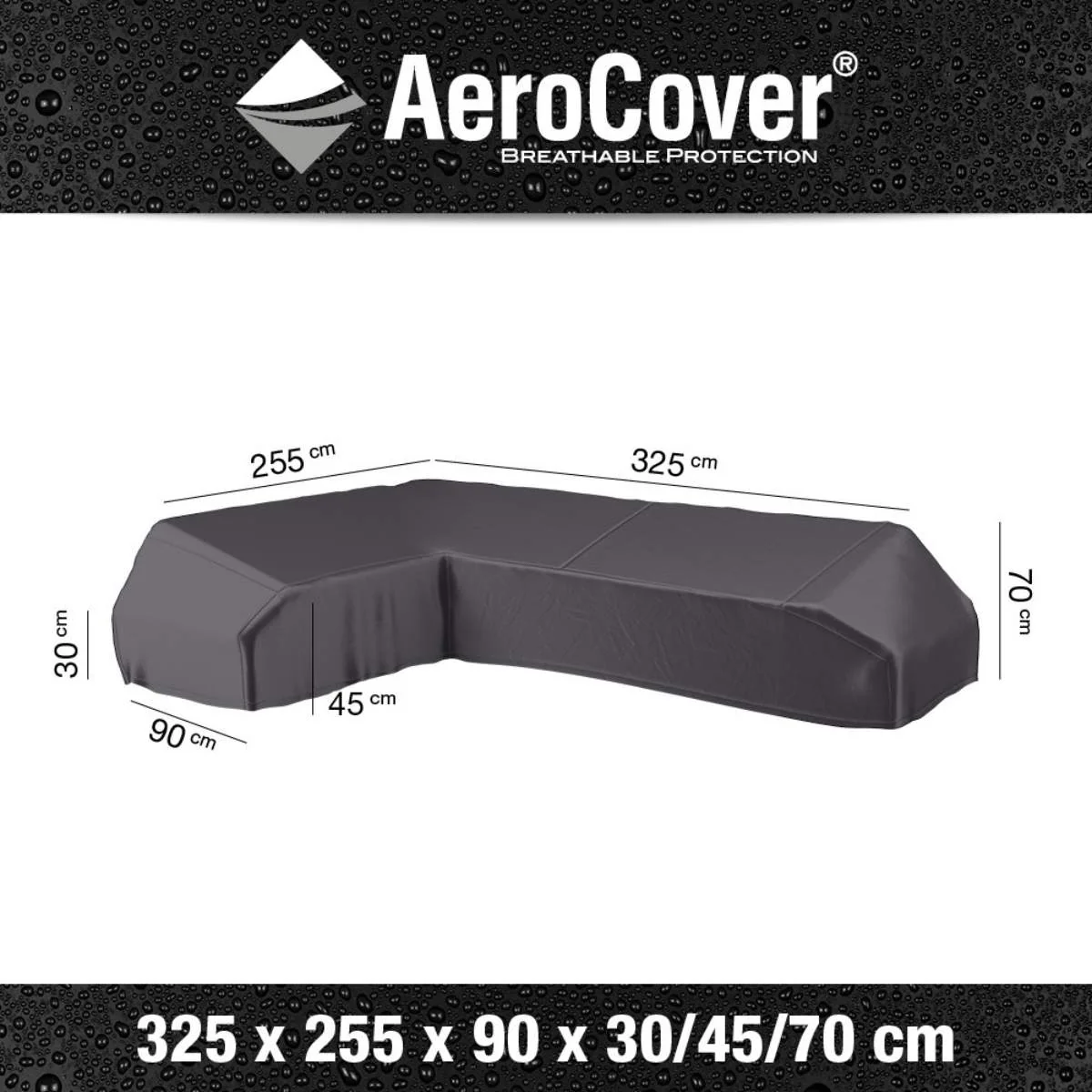 Pacific Lifestyle Platform Aerocover Right Hand 325x255x90xH30/45/70cm high - Image 2