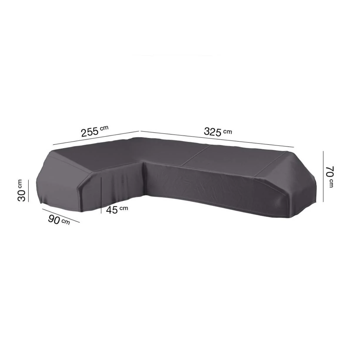 Pacific Lifestyle Platform Aerocover Right Hand 325x255x90xH30/45/70cm high - Image 5