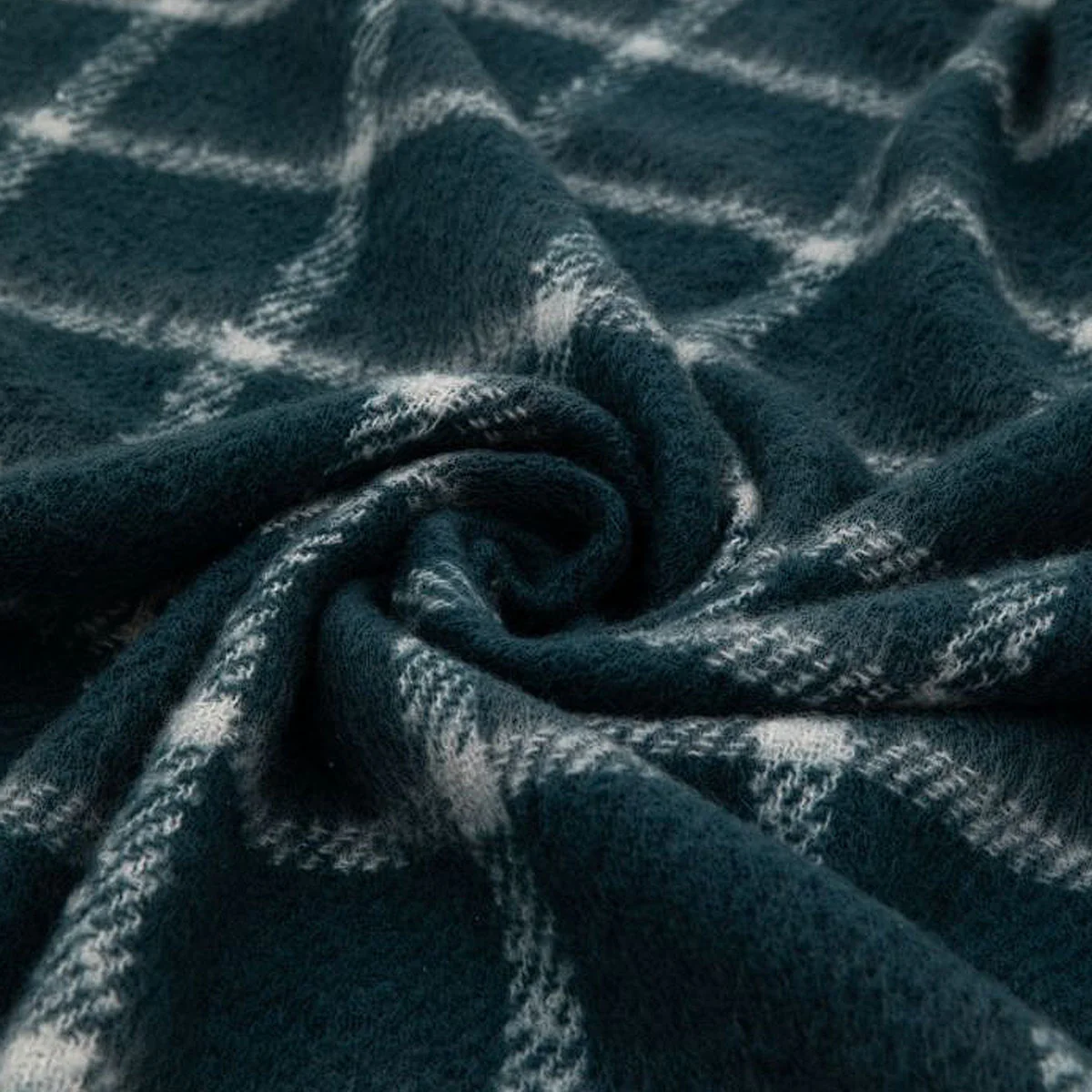 Gallery Direct Poly Faux Mohair Check Throw - Image 4
