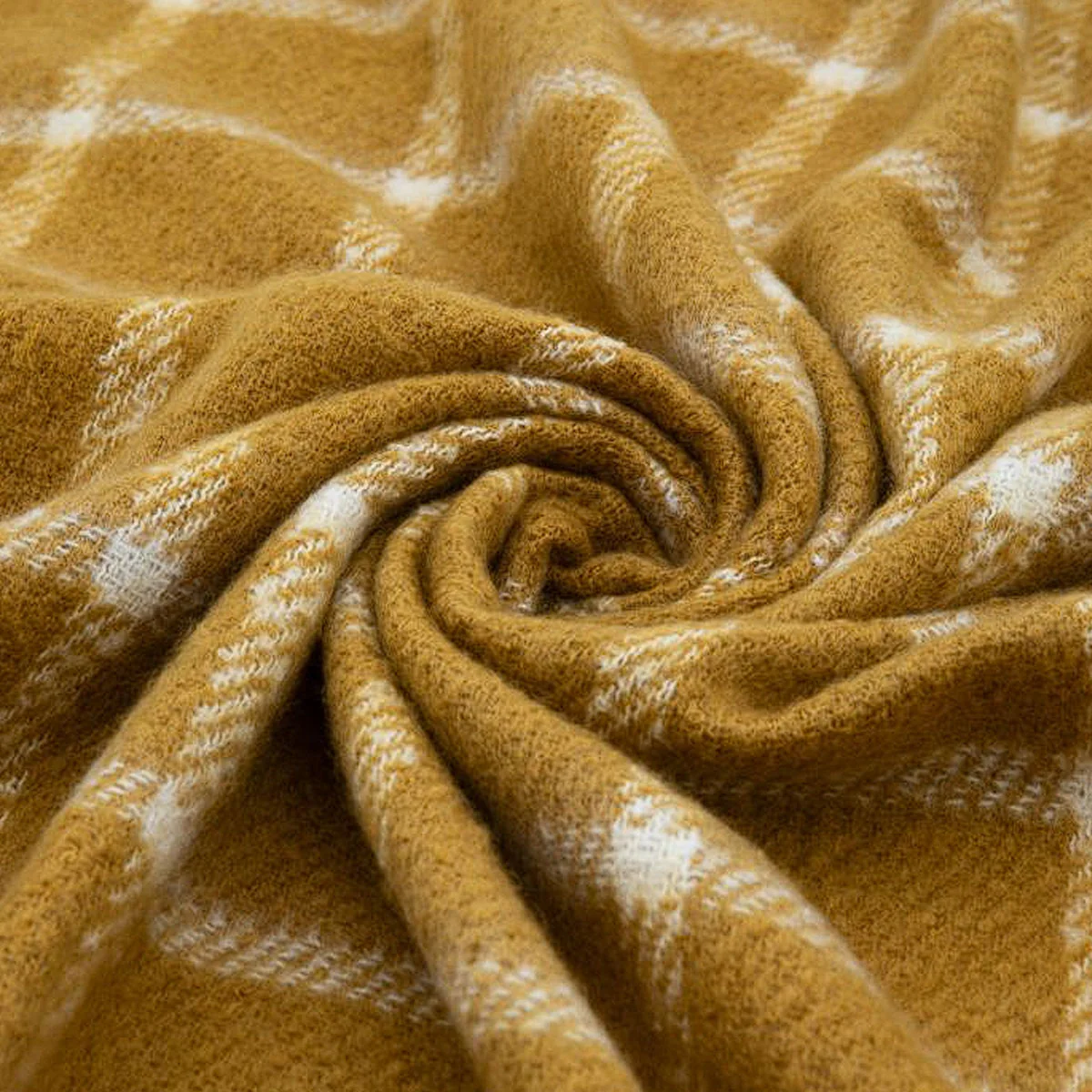 Gallery Direct Poly Faux Mohair Check Throw - Image 6