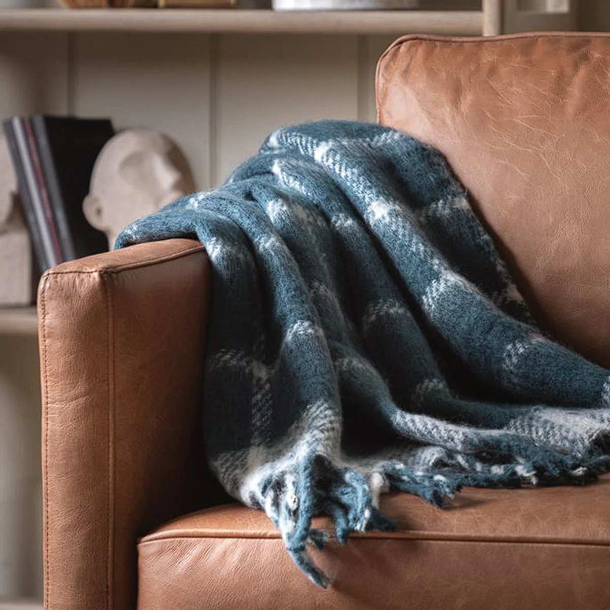 Gallery Direct Poly Faux Mohair Check Throw - Image 7
