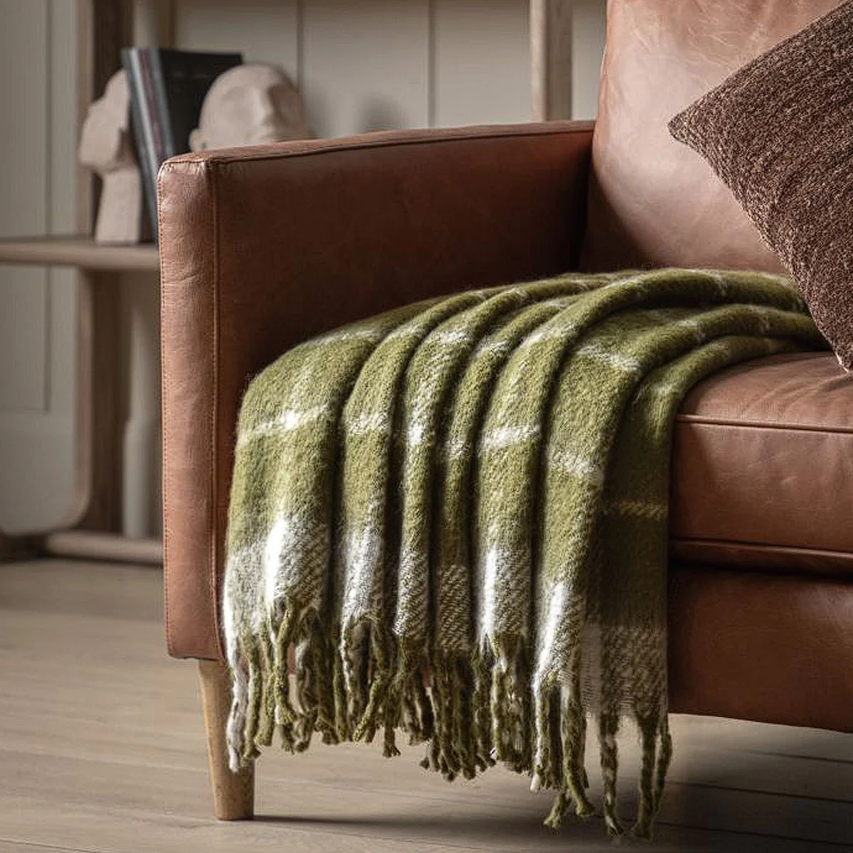 Gallery Direct Poly Faux Mohair Check Throw - Image 8