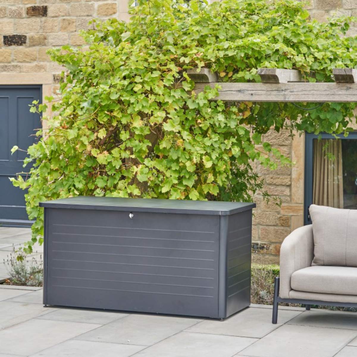 Pacific Lifestyle Rhode Island Large Galvanised Steel Cushion Box Anthracite - Image 23