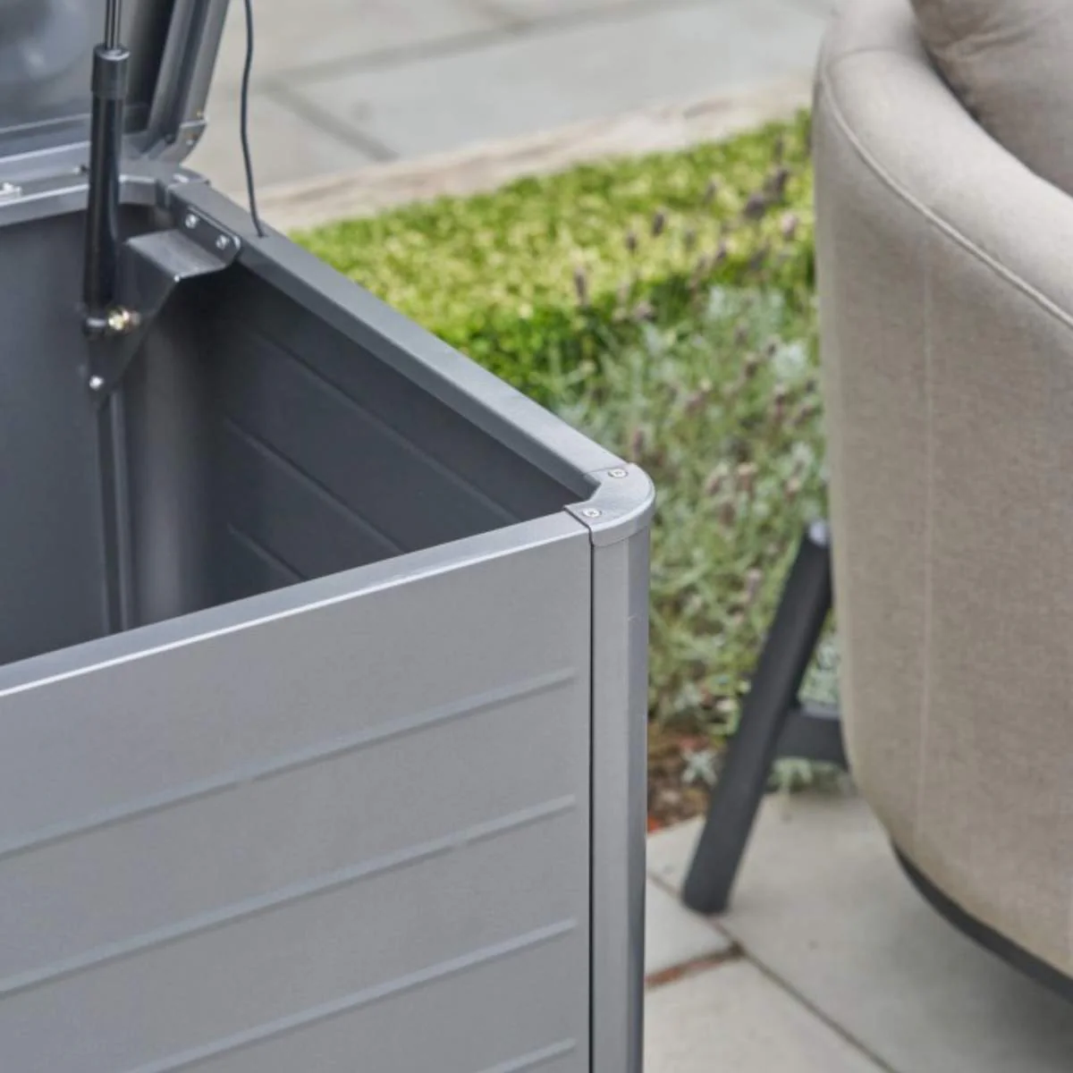 Pacific Lifestyle Rhode Island Small Galvanised Steel Cushion Box Anthracite - Image 19