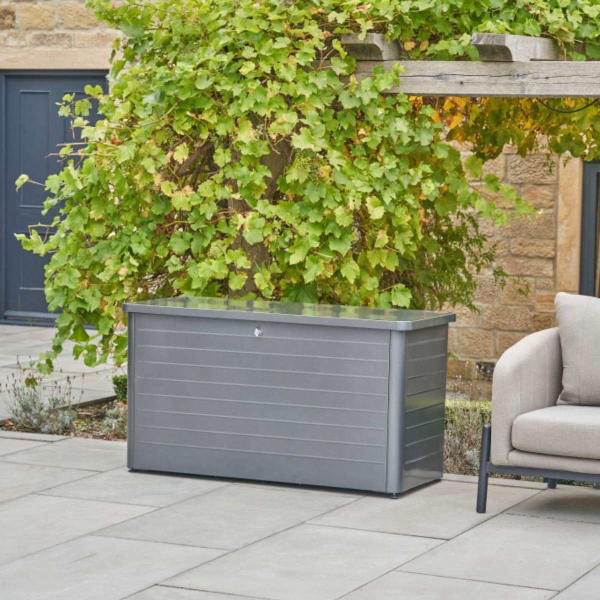 Pacific Lifestyle Rhode Island Small Galvanised Steel Cushion Box Anthracite - Image 21