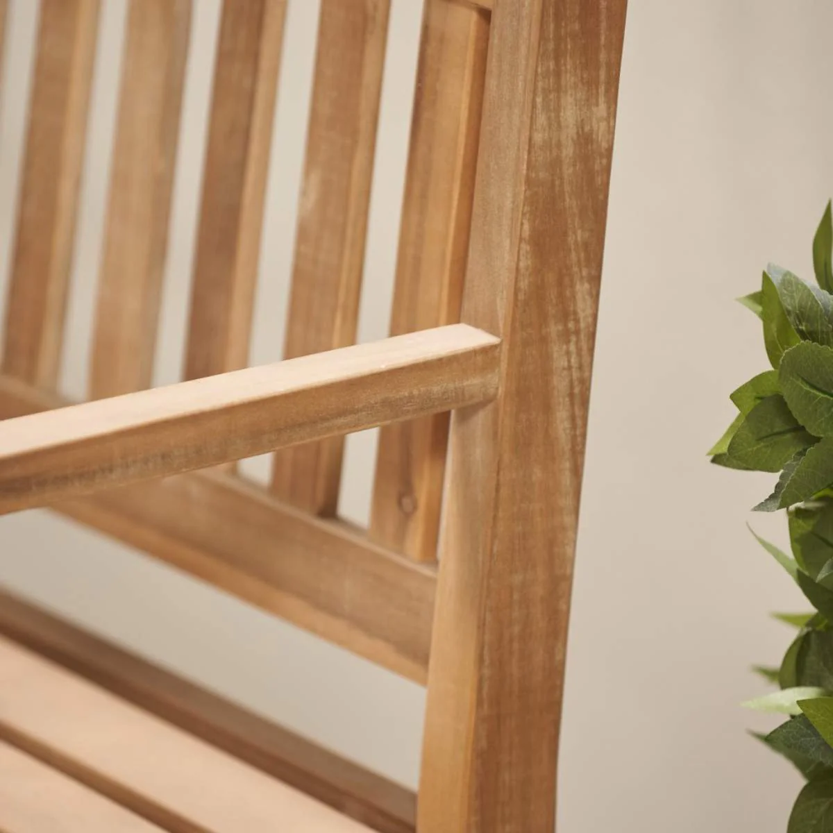 Pacific Lifestyle Richmond Light Teak Outdoor Bench with Pop Up Table - Image 5