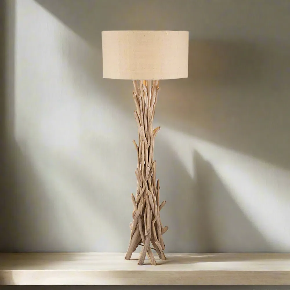 Pacific Lifestyle Runa Driftwood Floor Lamp with Natural Jute Shade - Image 5