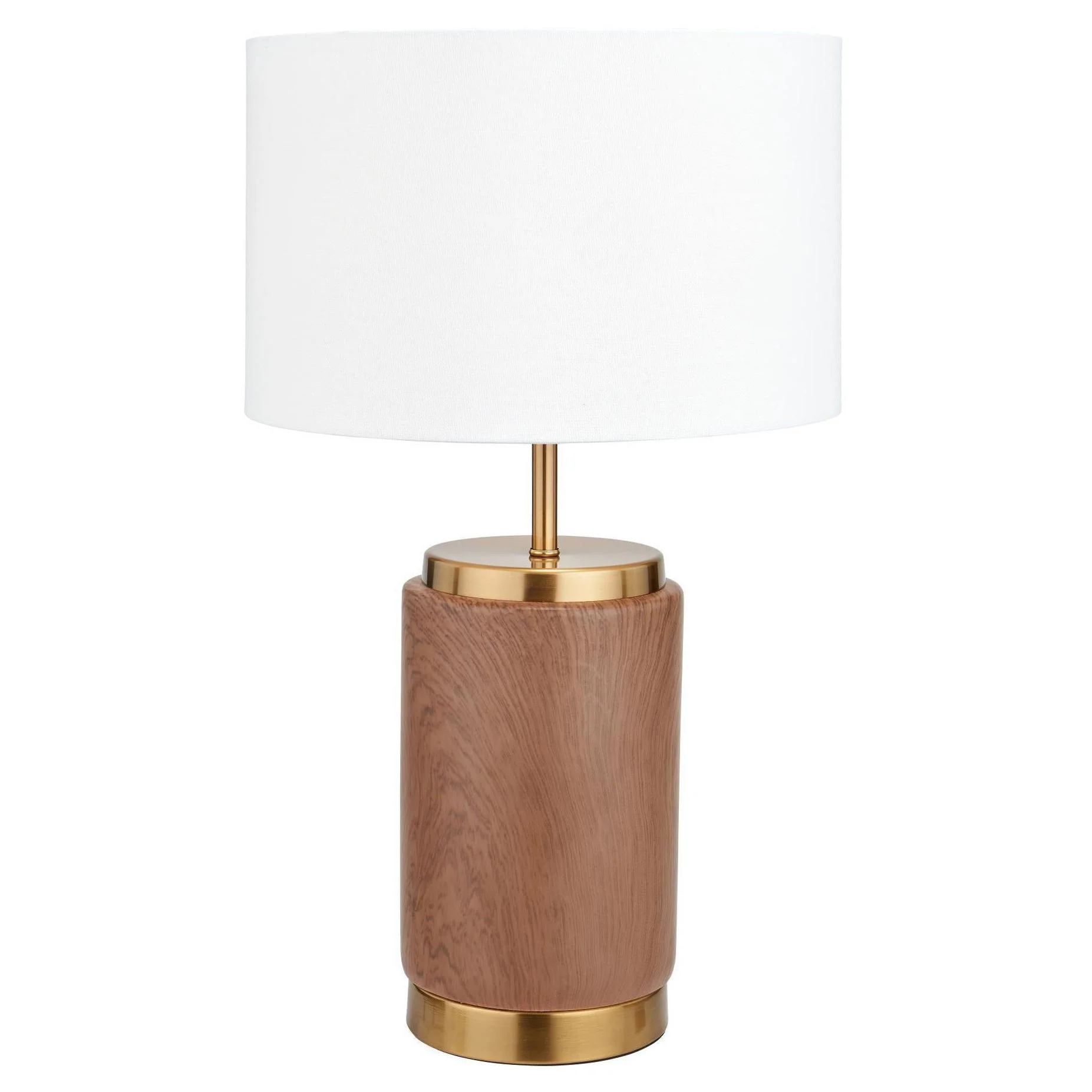 Pacific Lifestyle Rune Wood Effect Ceramic Table Lamp