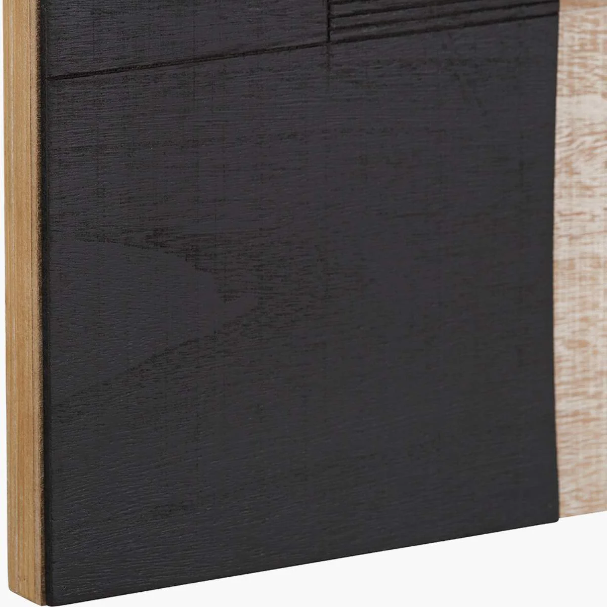 Pacific Lifestyle Black and Natural Wood Textured Design Wall Art Pair - Image 6