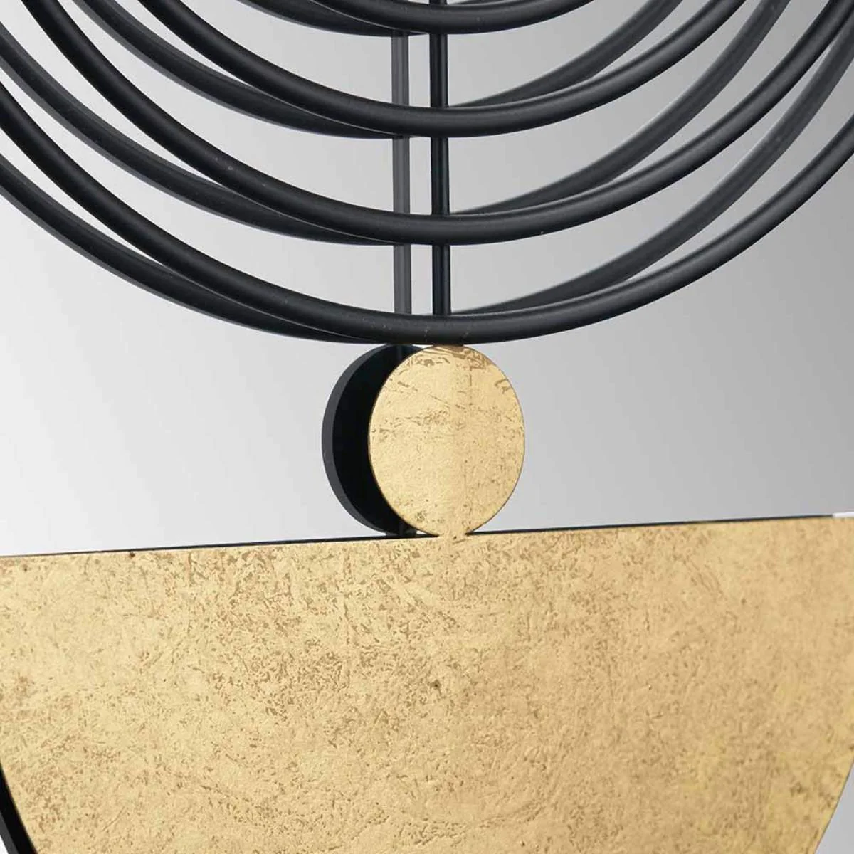 Pacific Lifestyle S/2 Mirrored, Black and Gold Metal Wall Art - Image 5